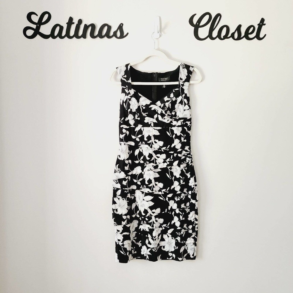 White House Black Market Instantly Slimming Floral Tank Dress Size 8